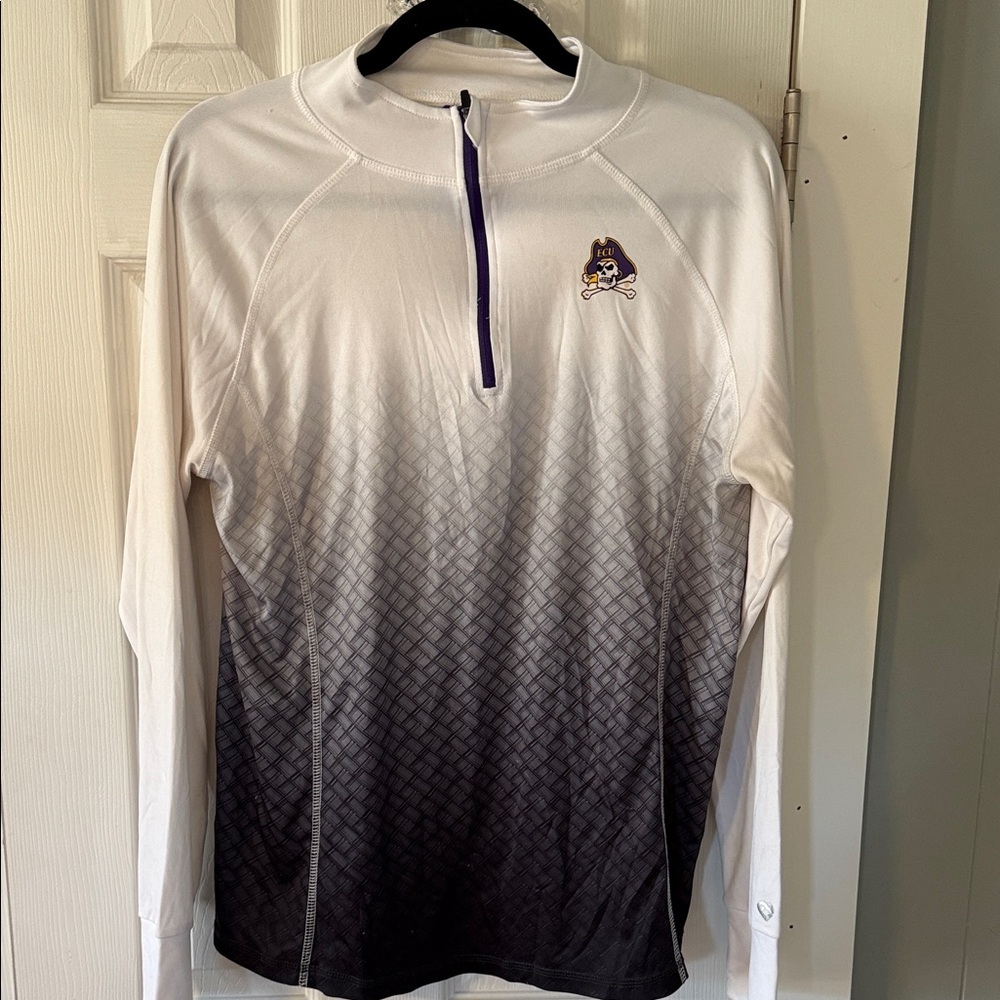 White and Black Quarter-Zip Pullover